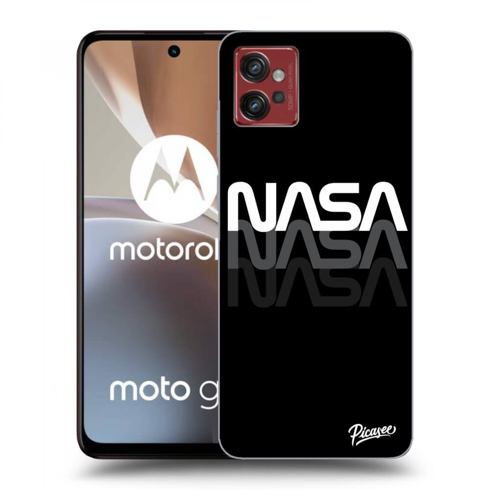 Picasee husă neagră din silicon pentru Motorola Moto G32 - NASA Triple