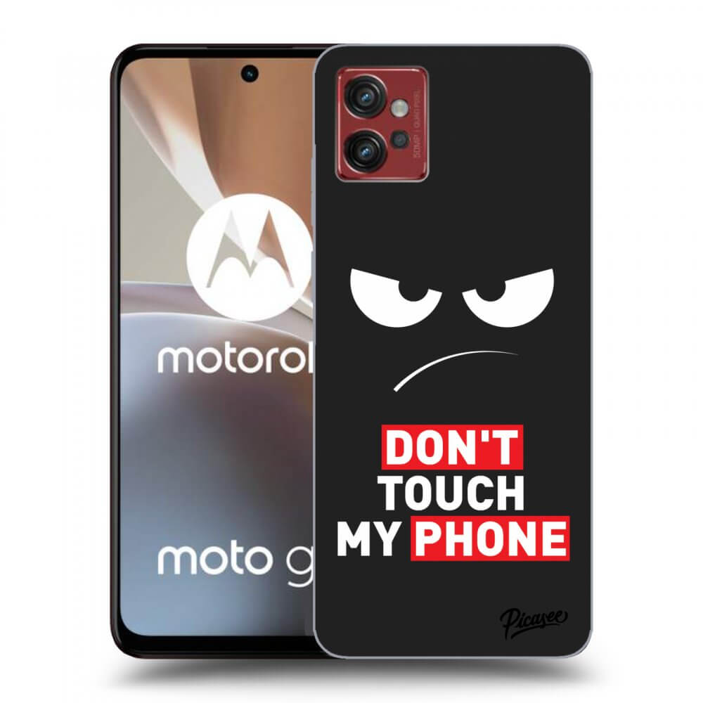 Picasee husă neagră din silicon pentru Motorola Moto G32 - Angry Eyes - Transparent