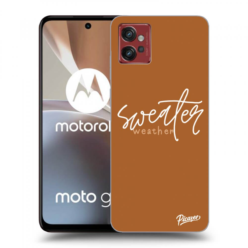 Picasee husă neagră din silicon pentru Motorola Moto G32 - Sweater weather