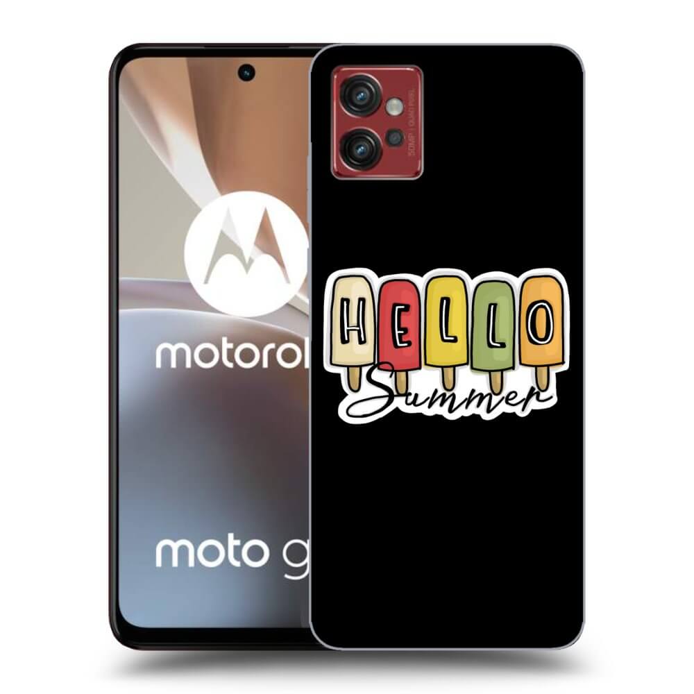 Picasee husă neagră din silicon pentru Motorola Moto G32 - Ice Cream