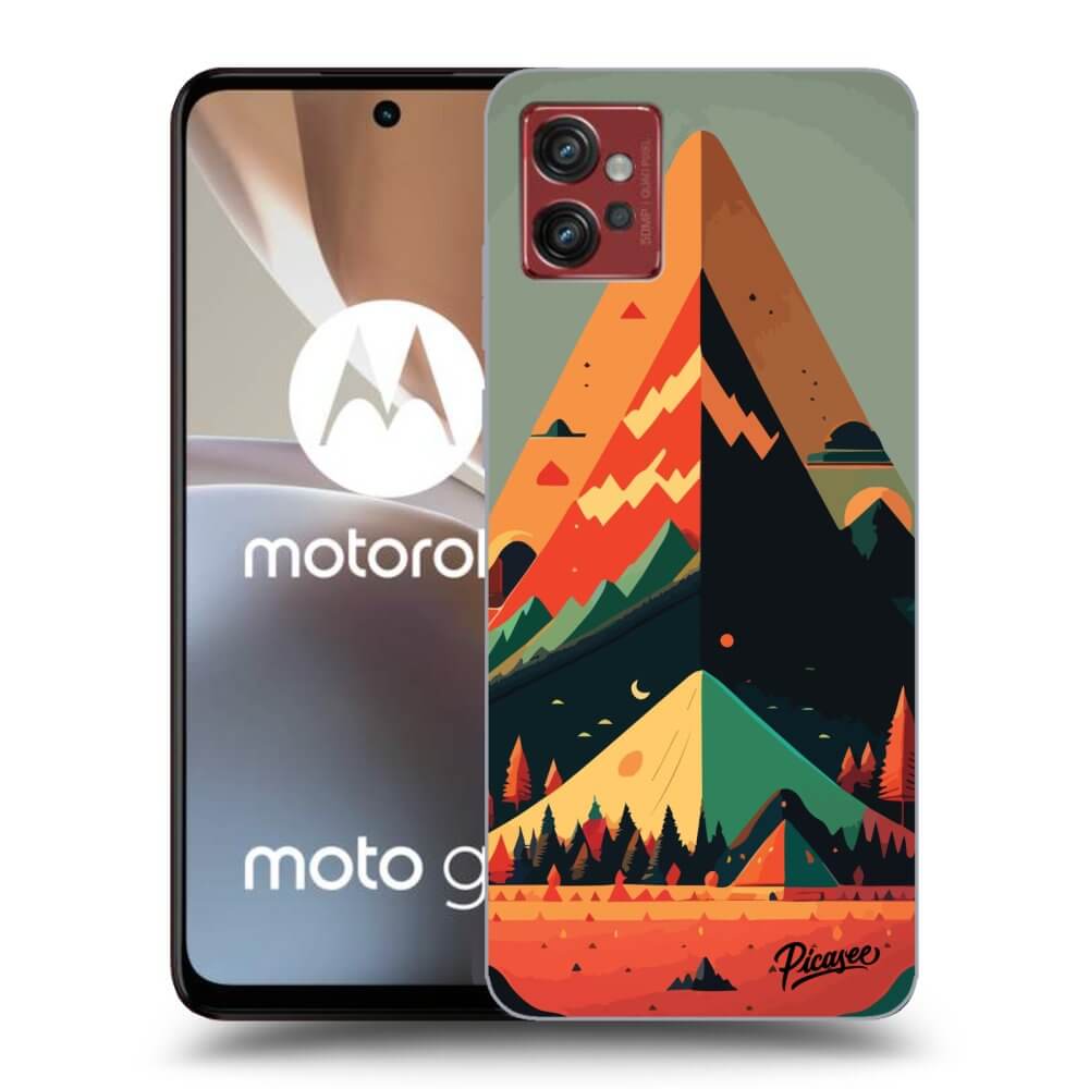 Picasee husă neagră din silicon pentru Motorola Moto G32 - Oregon