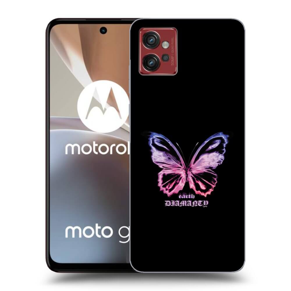 Picasee husă neagră din silicon pentru Motorola Moto G32 - Diamanty Purple