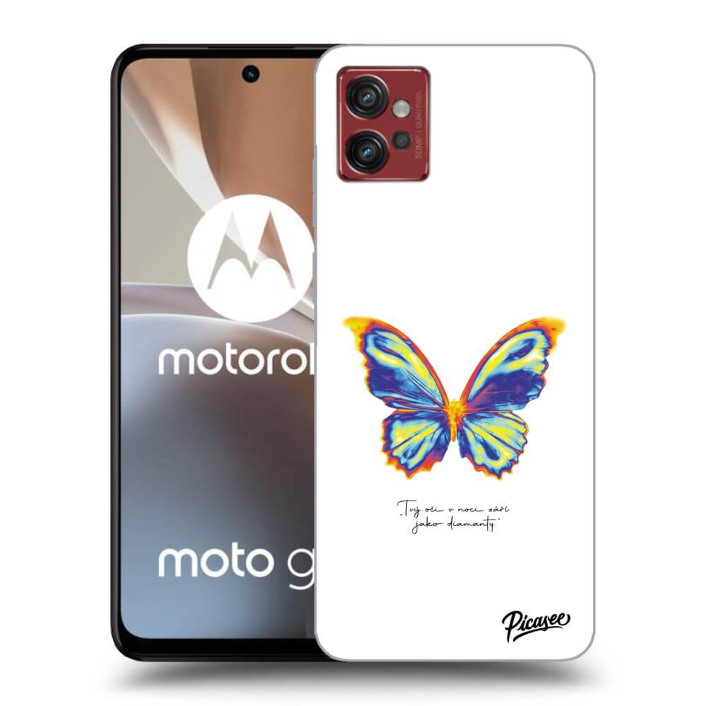 Picasee husă neagră din silicon pentru Motorola Moto G32 - Diamanty White