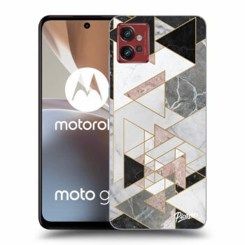 Picasee husă neagră din silicon pentru Motorola Moto G32 - Light geometry