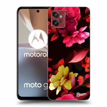 Picasee husă neagră din silicon pentru Motorola Moto G32 - Dark Peonny