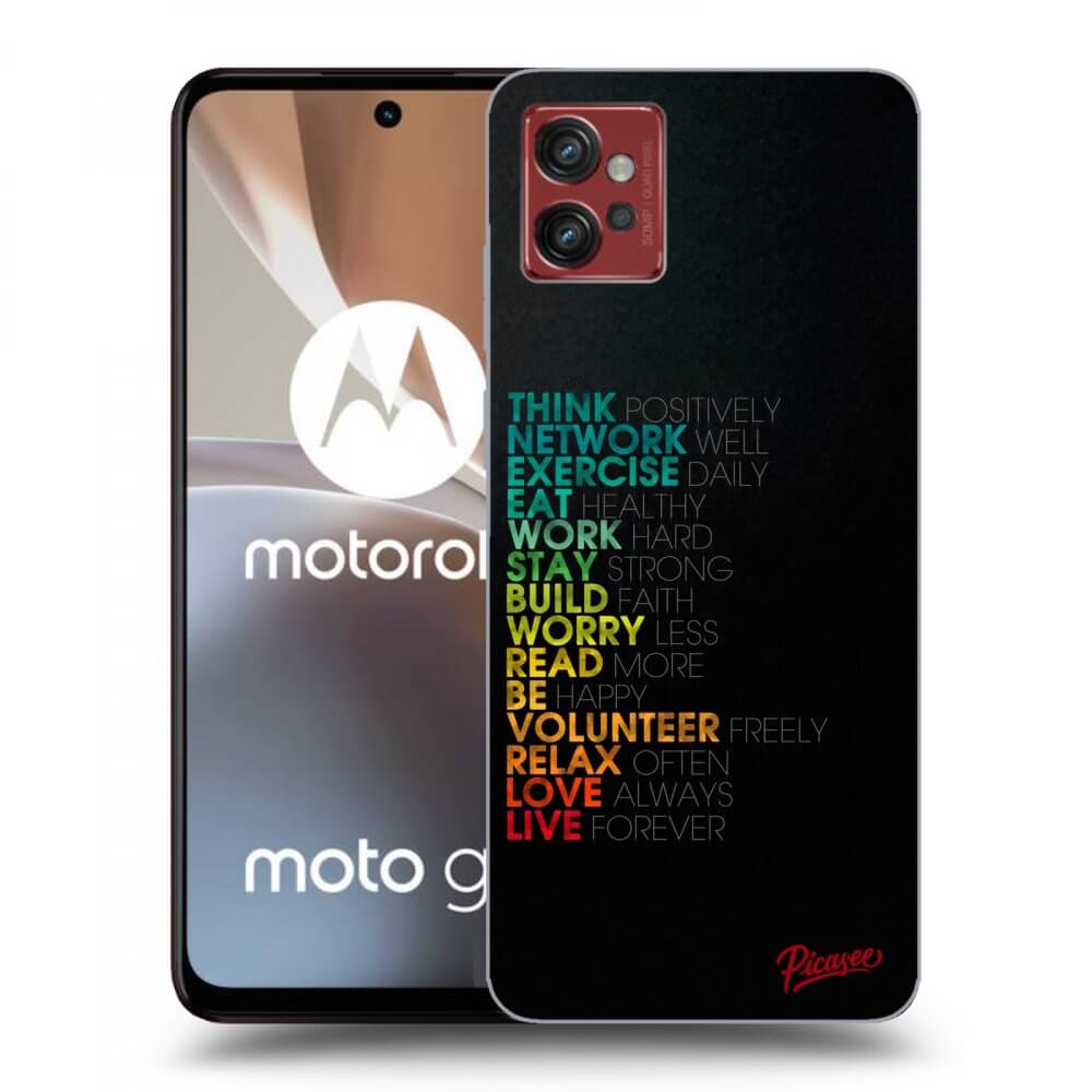 Picasee husă neagră din silicon pentru Motorola Moto G32 - Motto life