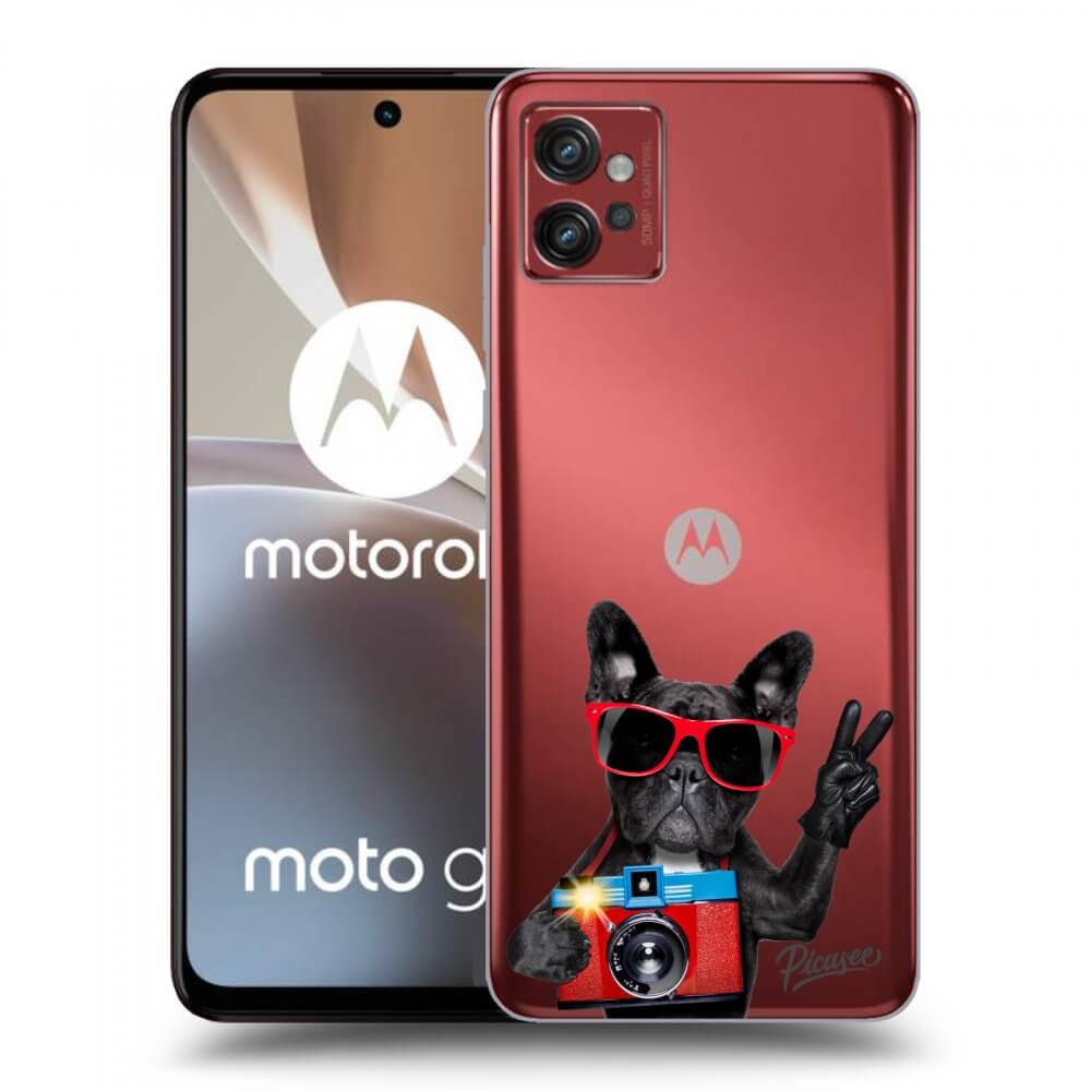 Picasee husă transparentă din silicon pentru Motorola Moto G32 - French Bulldog