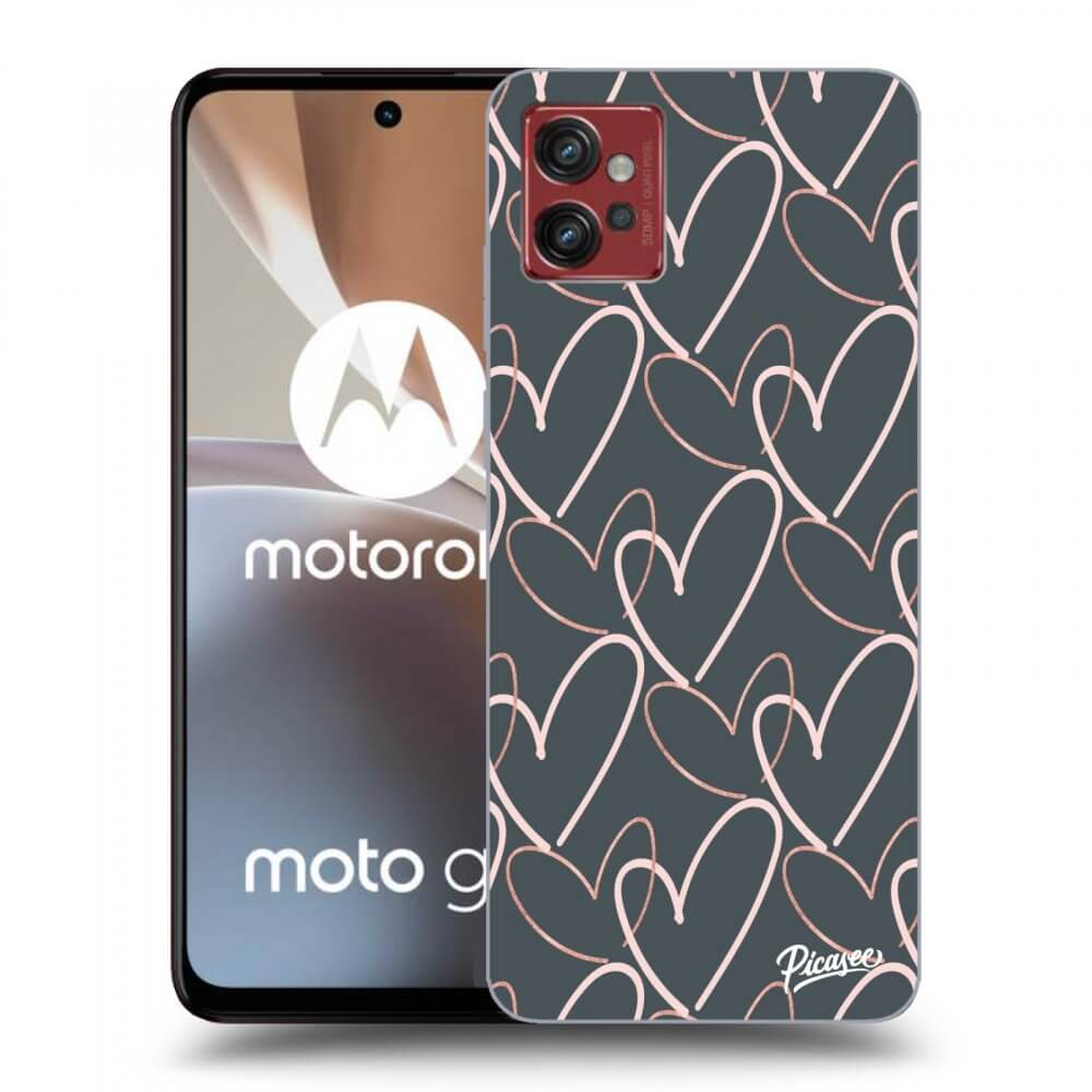 Picasee husă neagră din silicon pentru Motorola Moto G32 - Lots of love