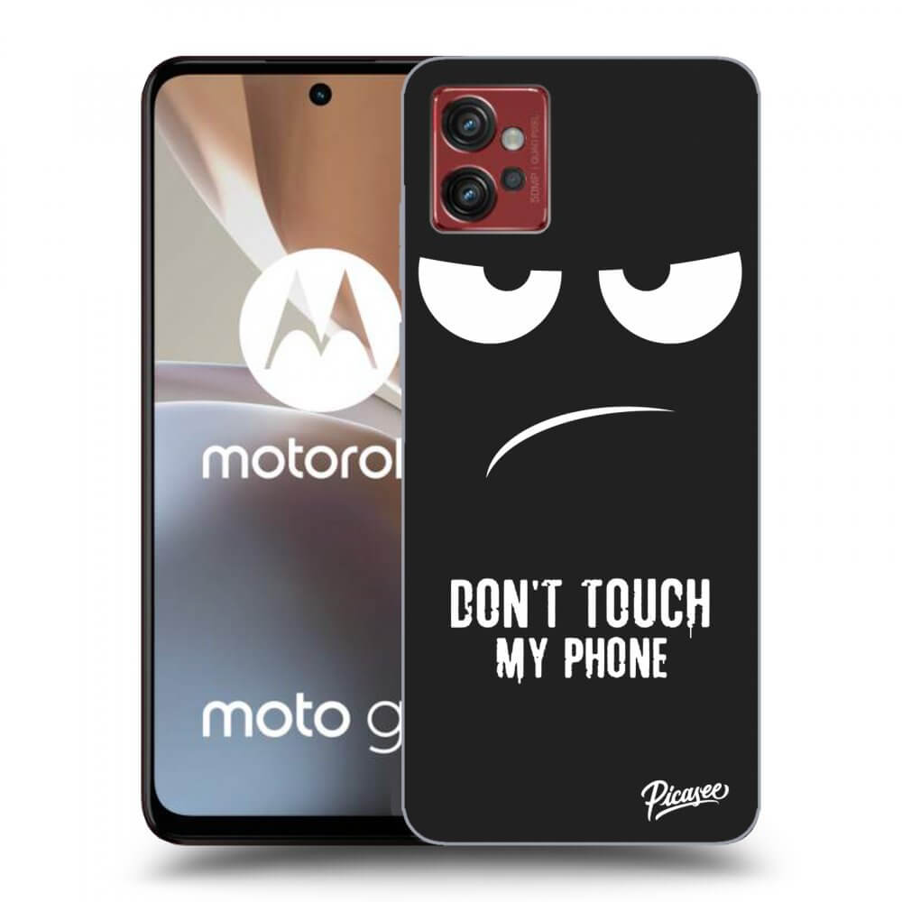 Picasee husă neagră din silicon pentru Motorola Moto G32 - Don't Touch My Phone
