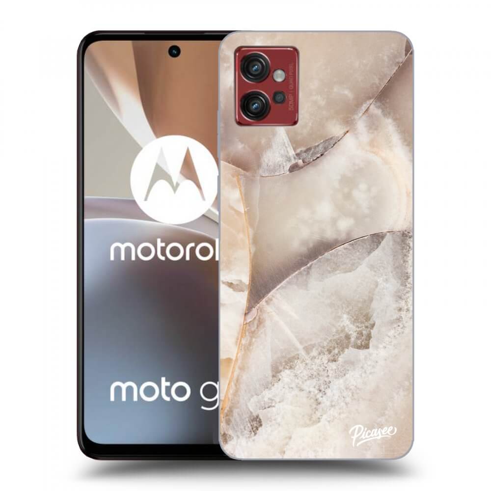 Picasee husă transparentă din silicon pentru Motorola Moto G32 - Cream marble
