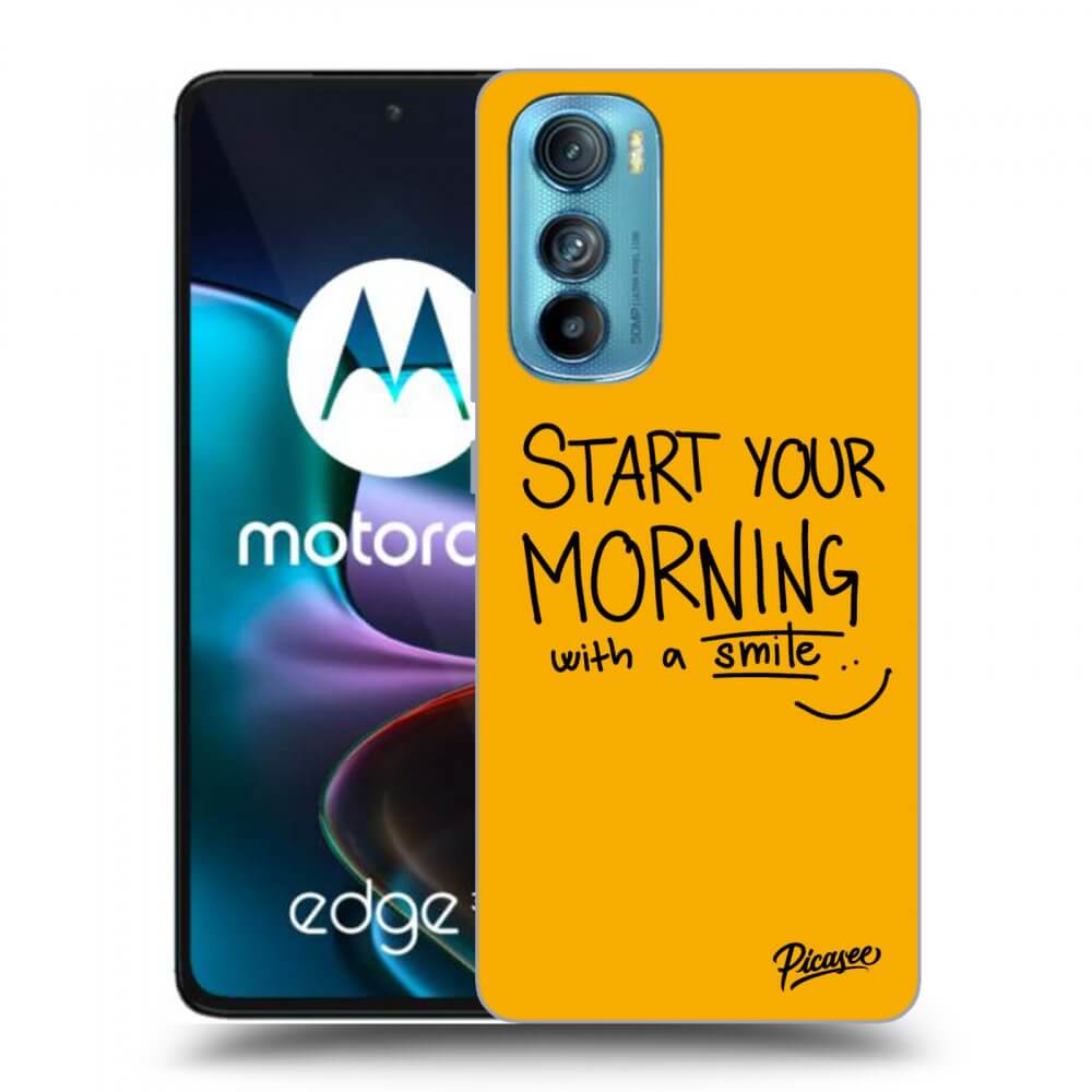 Picasee husă neagră din silicon pentru Motorola Edge 30 - Smile
