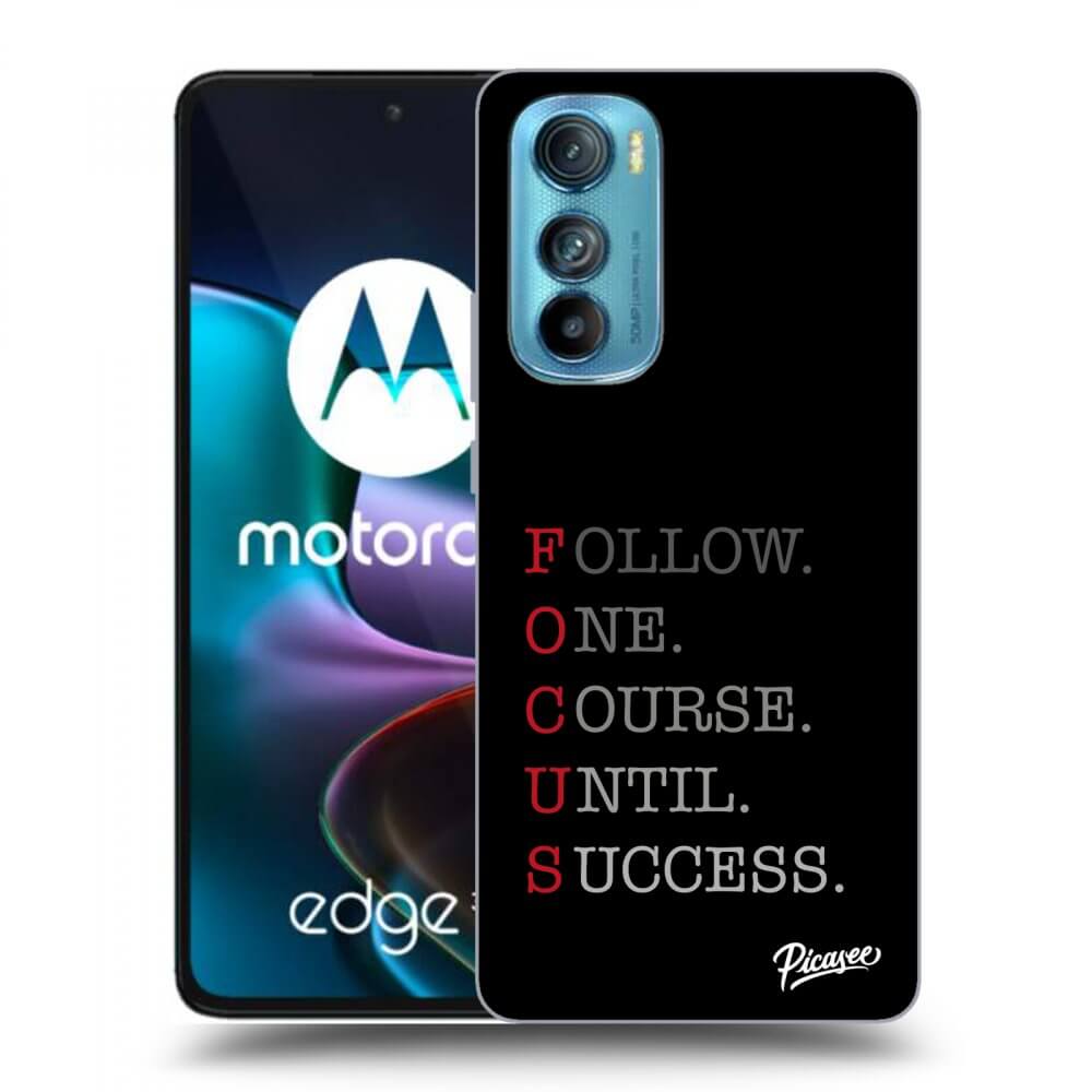 Picasee husă neagră din silicon pentru Motorola Edge 30 - Focus