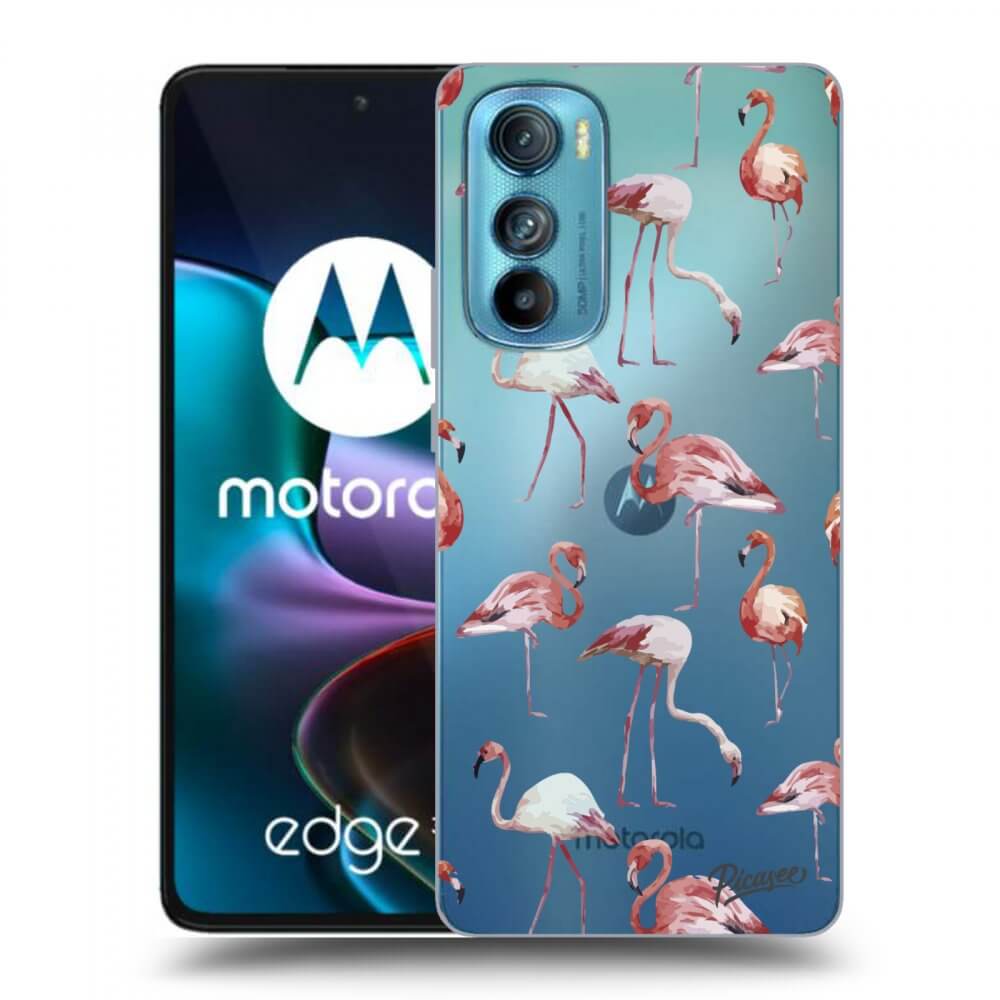 Picasee husă transparentă din silicon pentru Motorola Edge 30 - Flamingos