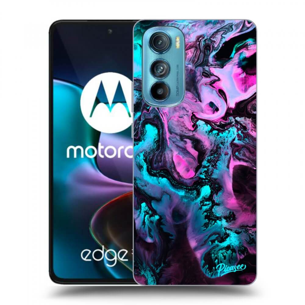 Picasee husă neagră din silicon pentru Motorola Edge 30 - Lean