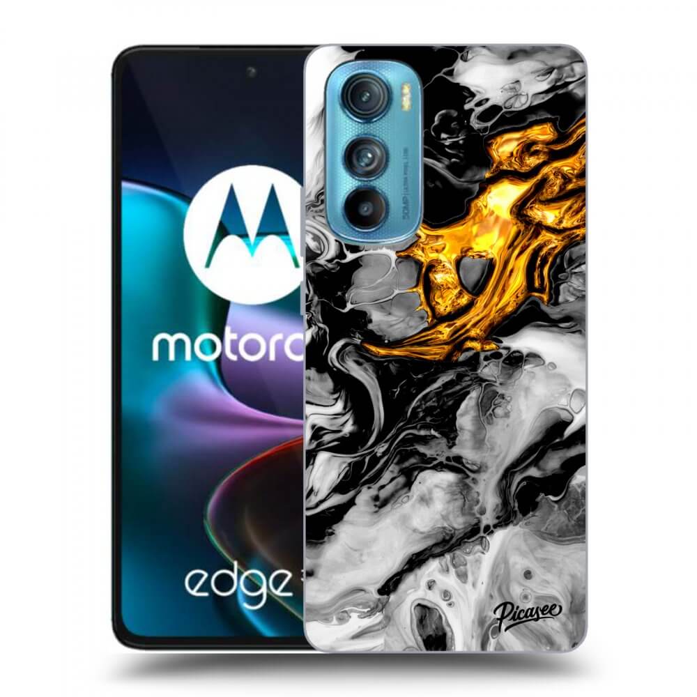 Picasee husă neagră din silicon pentru Motorola Edge 30 - Black Gold 2