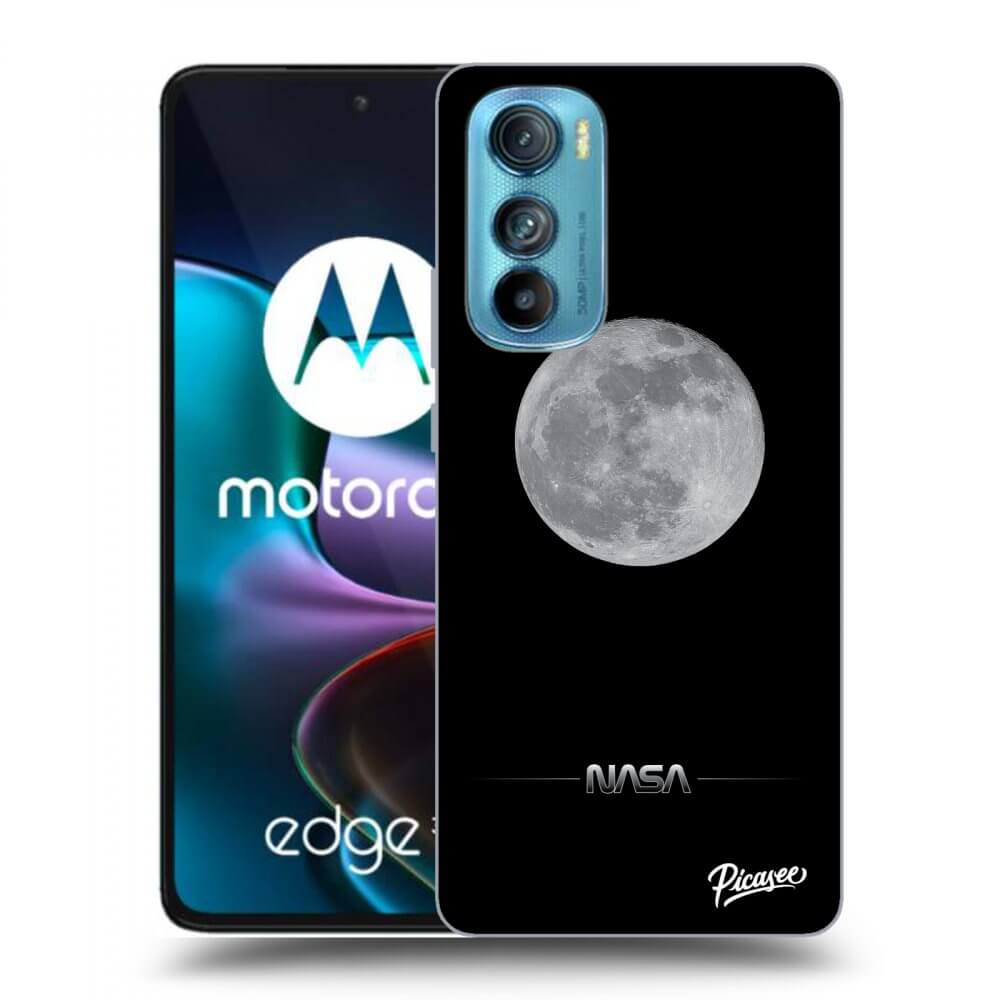 Picasee husă neagră din silicon pentru Motorola Edge 30 - Moon Minimal