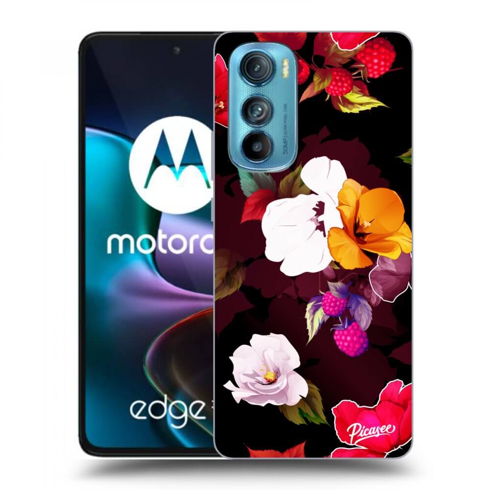 Picasee husă transparentă din silicon pentru Motorola Edge 30 - Flowers and Berries