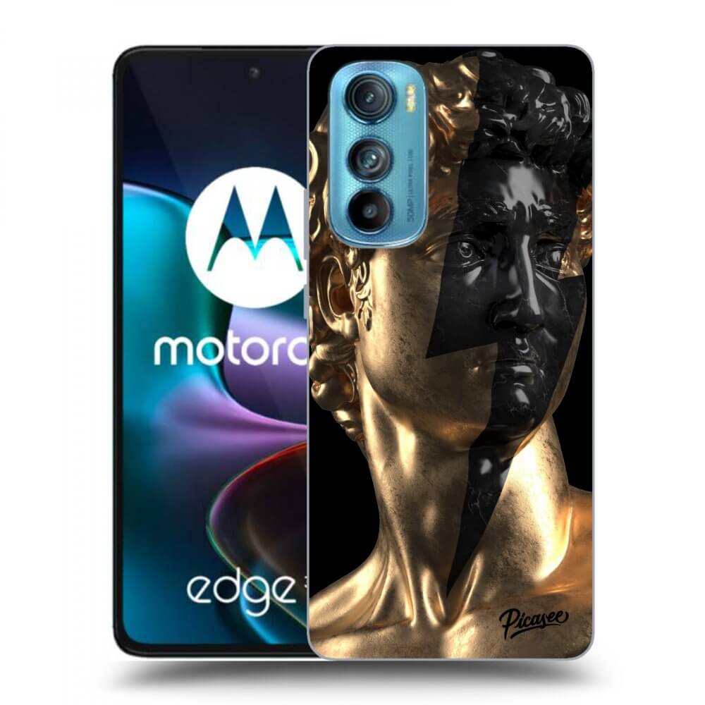 Picasee husă neagră din silicon pentru Motorola Edge 30 - Wildfire - Gold