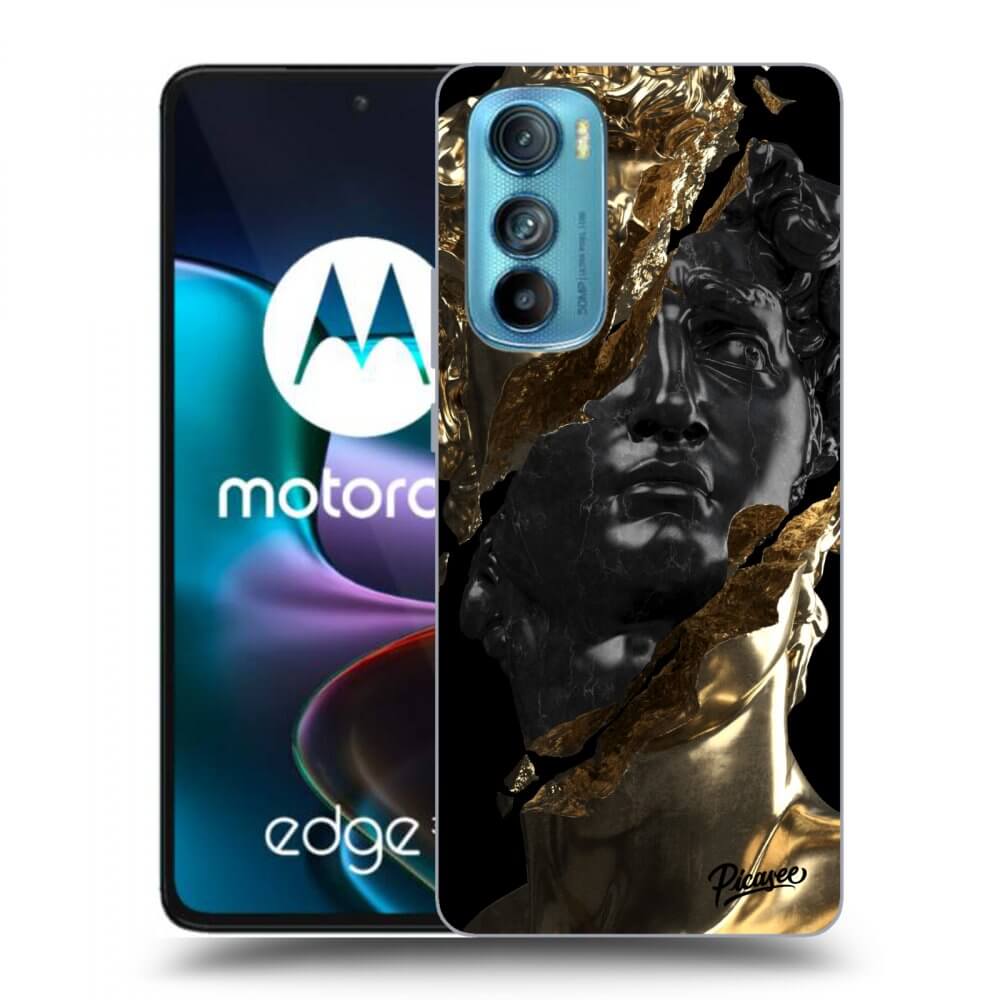 Picasee husă neagră din silicon pentru Motorola Edge 30 - Gold - Black