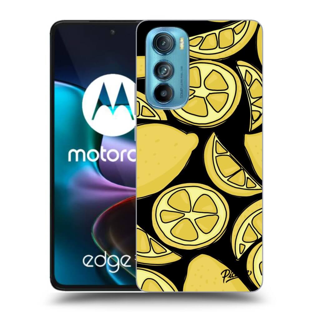 Picasee husă neagră din silicon pentru Motorola Edge 30 - Lemon