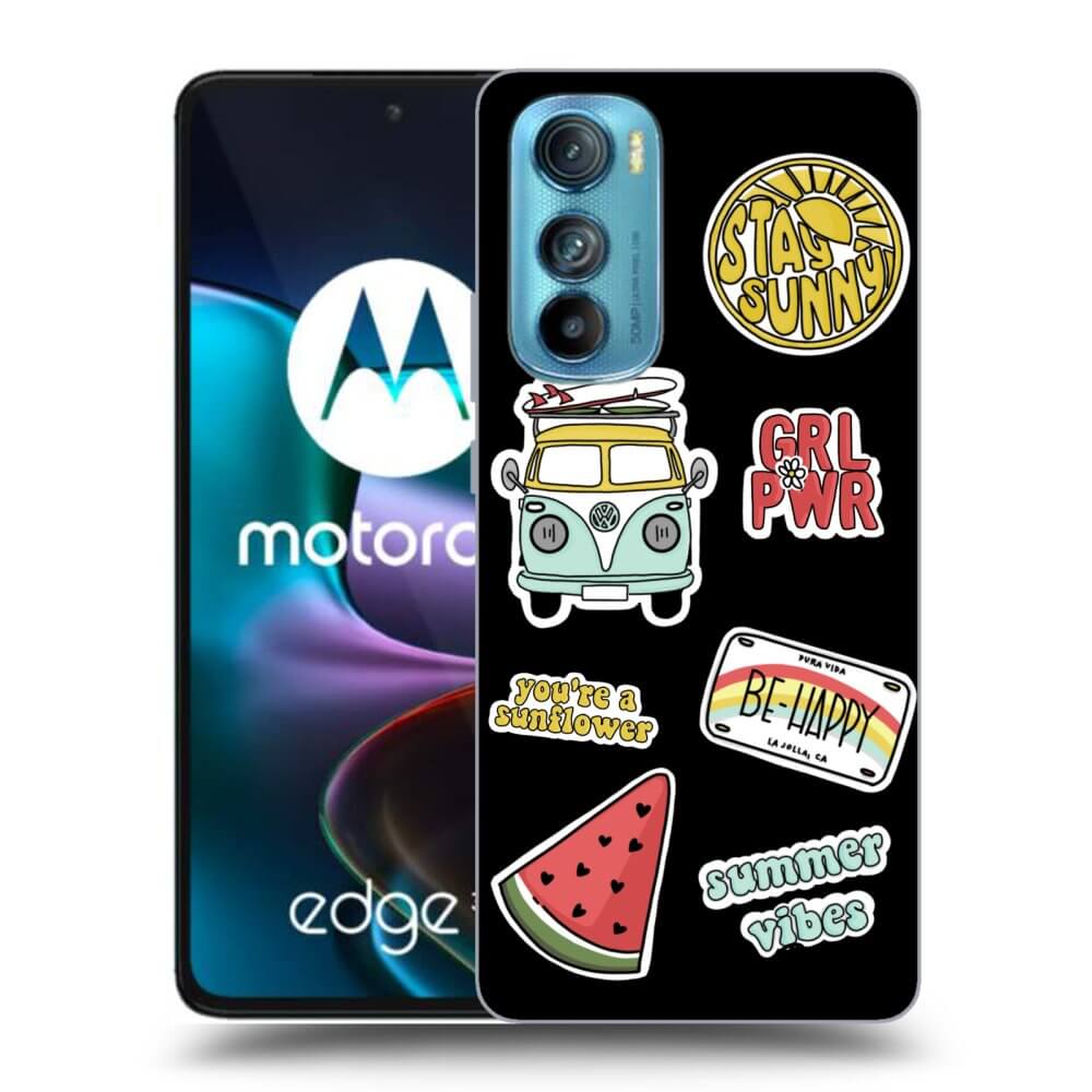 Picasee husă neagră din silicon pentru Motorola Edge 30 - Summer