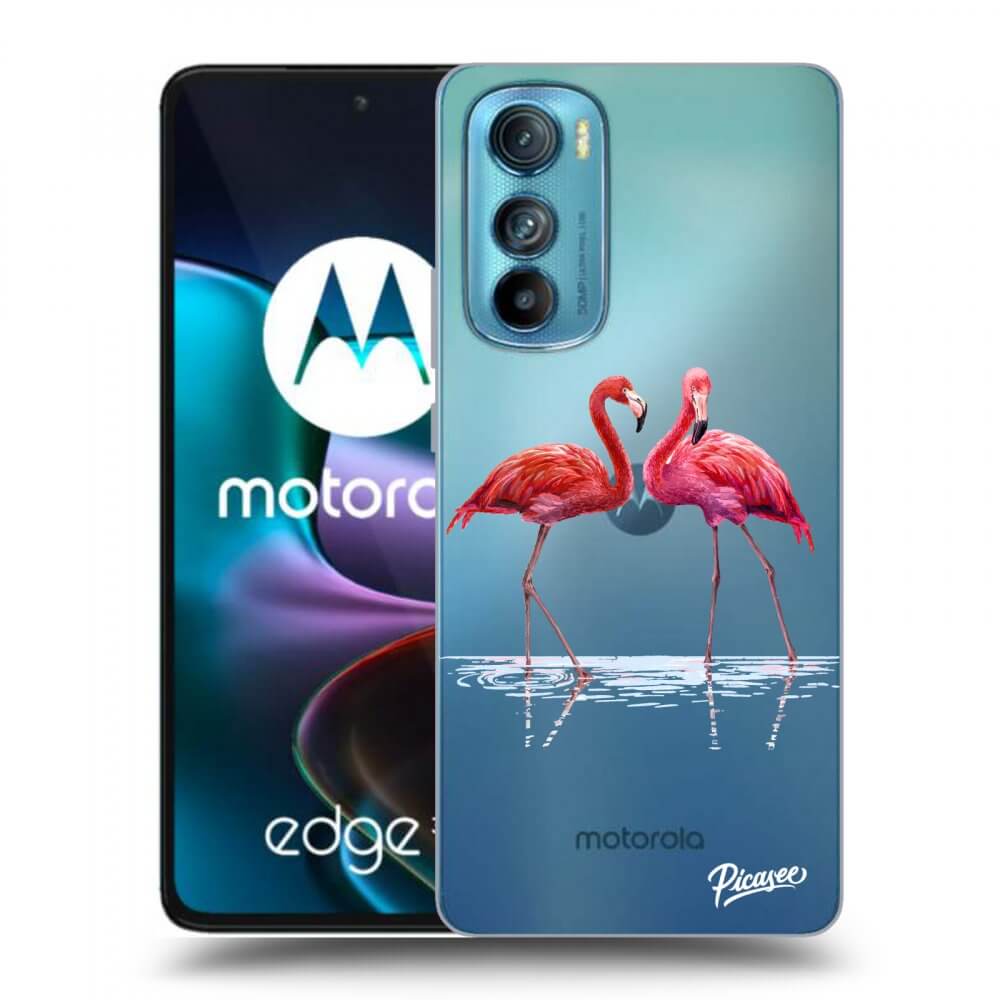 Picasee husă transparentă din silicon pentru Motorola Edge 30 - Flamingos couple