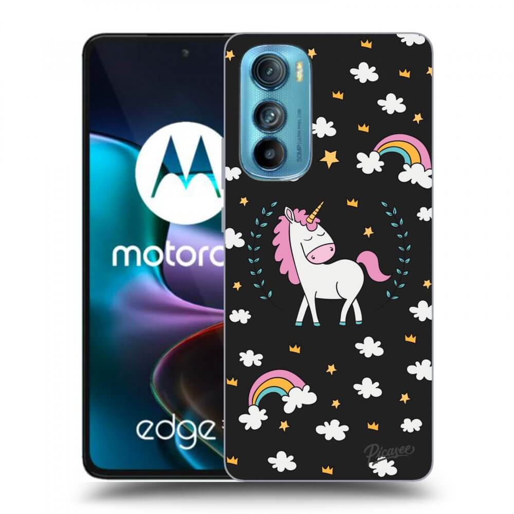 Picasee husă neagră din silicon pentru Motorola Edge 30 - Unicorn star heaven