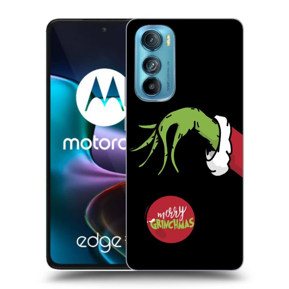 Picasee husă neagră din silicon pentru Motorola Edge 30 - Grinch
