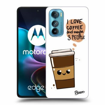 Picasee husă neagră din silicon pentru Motorola Edge 30 - Cute coffee