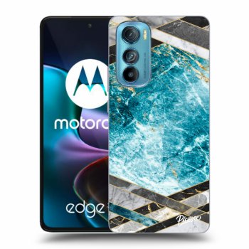 Husă pentru Motorola Edge 30 - Blue geometry
