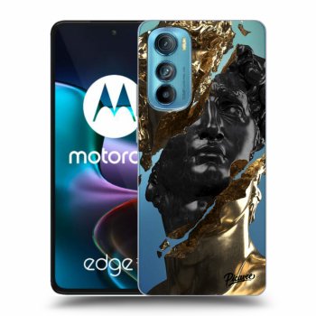 Picasee husă transparentă din silicon pentru Motorola Edge 30 - Gold - Black