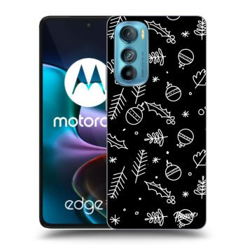 Picasee husă neagră din silicon pentru Motorola Edge 30 - Mistletoe