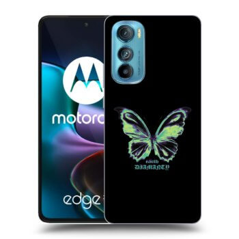 Picasee husă neagră din silicon pentru Motorola Edge 30 - Diamanty Blue
