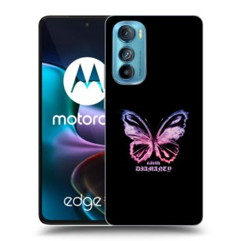 Picasee husă neagră din silicon pentru Motorola Edge 30 - Diamanty Purple