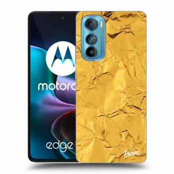 Picasee husă neagră din silicon pentru Motorola Edge 30 - Gold