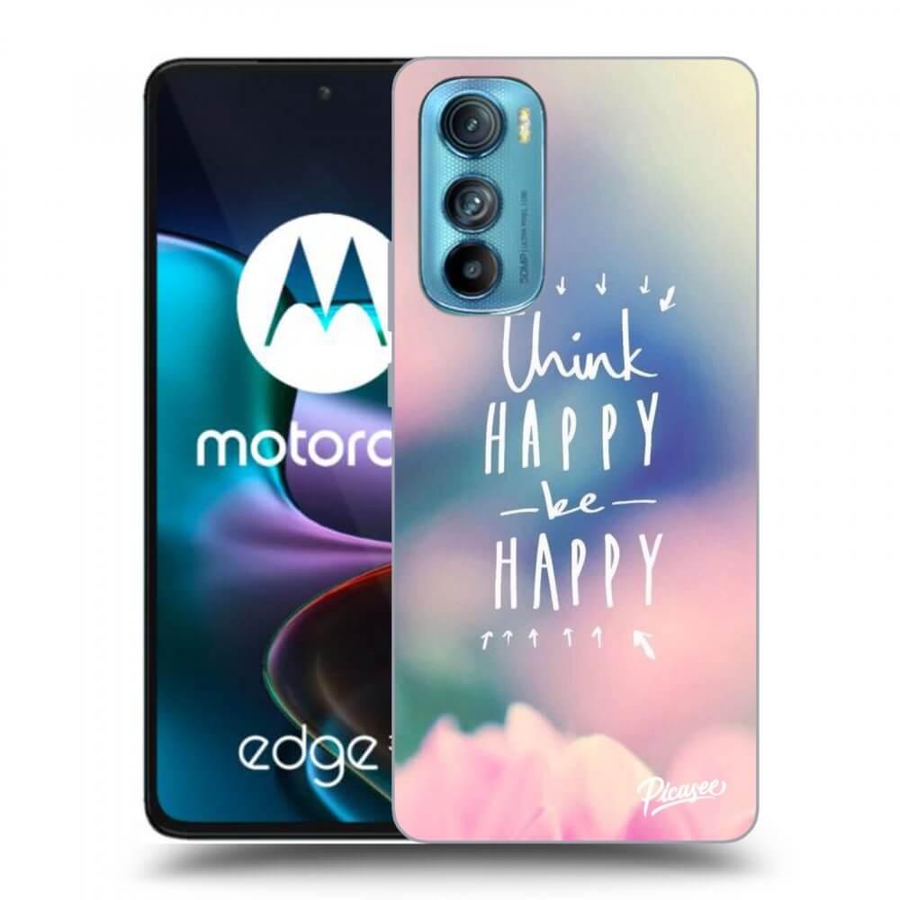 Picasee husă transparentă din silicon pentru Motorola Edge 30 - Think happy be happy