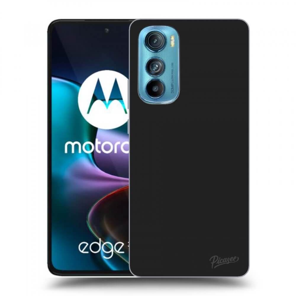 Picasee husă neagră din silicon pentru Motorola Edge 30 - Clear