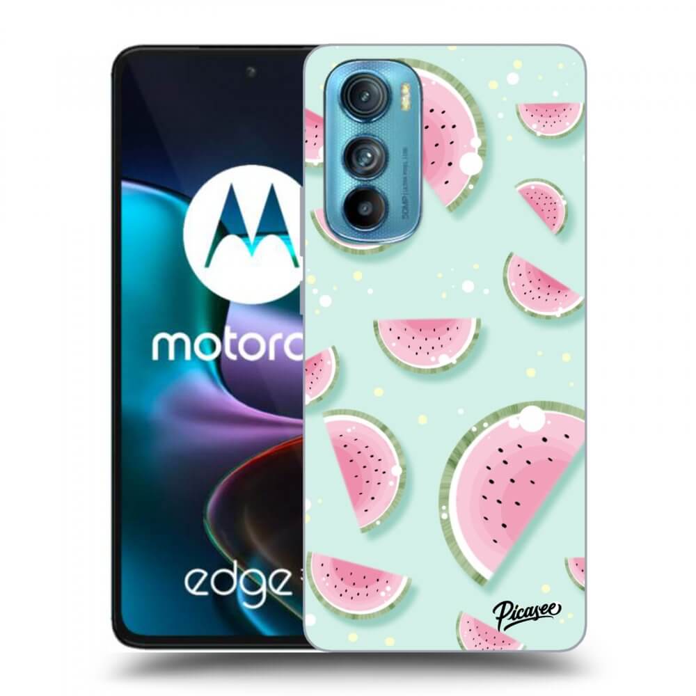 Picasee husă neagră din silicon pentru Motorola Edge 30 - Watermelon 2