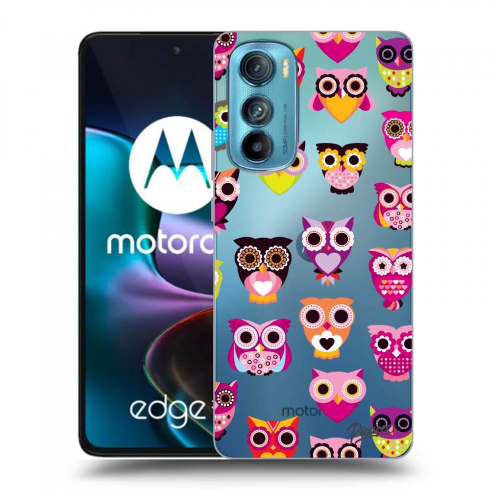 Picasee husă transparentă din silicon pentru Motorola Edge 30 - Owls