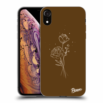 Husă pentru Apple iPhone XR - Brown flowers