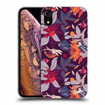 Picasee ULTIMATE CASE pentru Apple iPhone XR - Purple Leaf