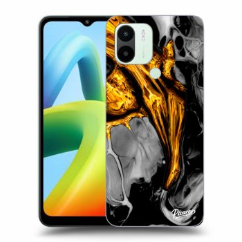 Picasee husă transparentă din silicon pentru Xiaomi Redmi A1 - Black Gold