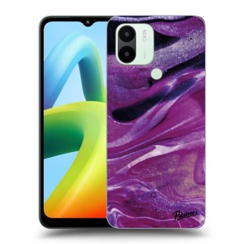 Picasee husă transparentă din silicon pentru Xiaomi Redmi A1 - Purple glitter