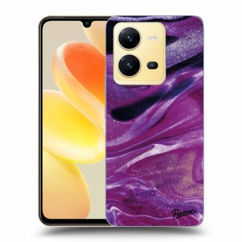 Husă pentru Vivo X80 Lite - Purple glitter