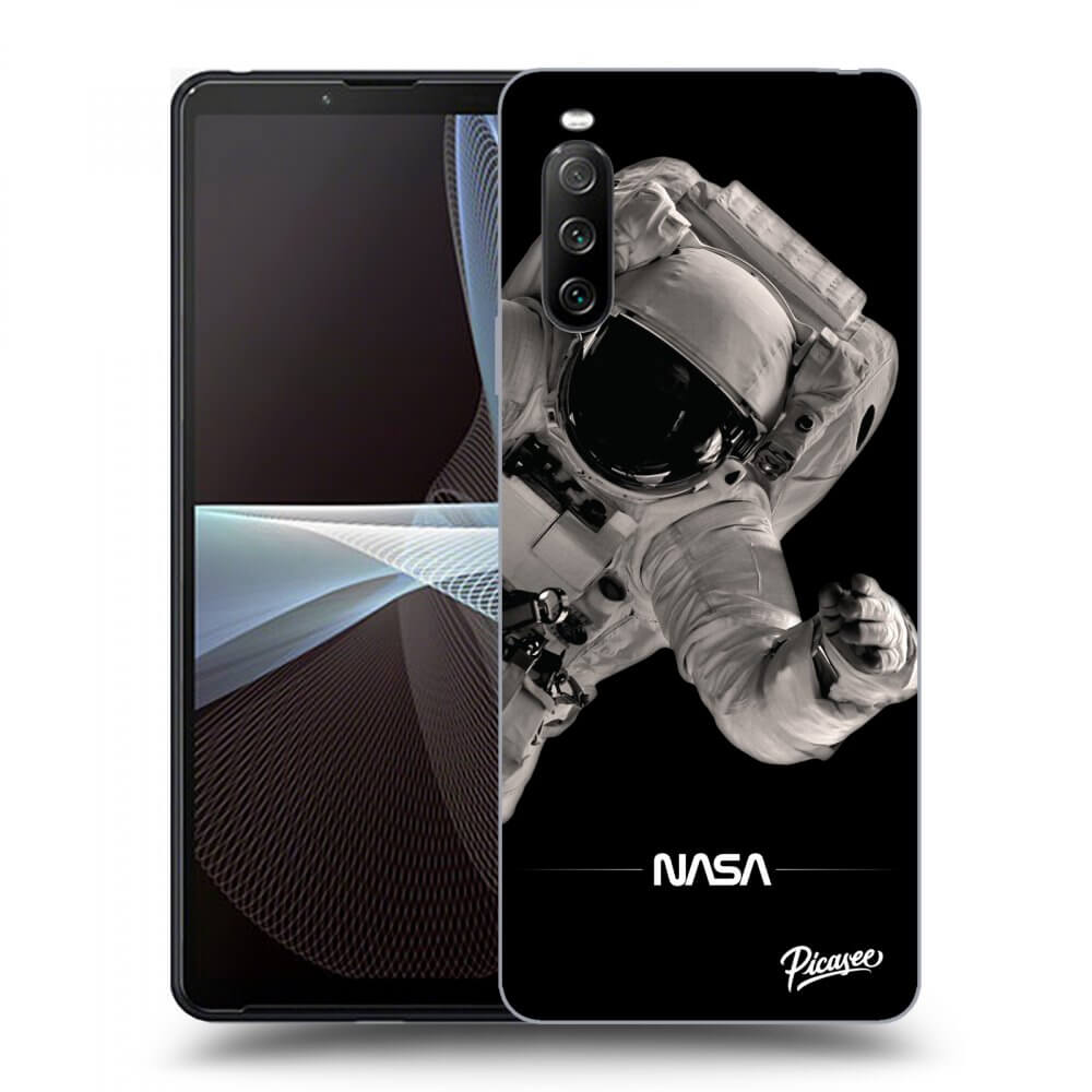 Picasee husă neagră din silicon pentru Sony Xperia 10 III - Astronaut Big