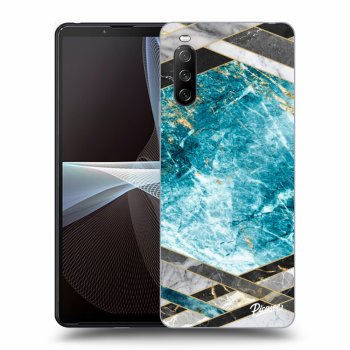 Husă pentru Sony Xperia 10 III - Blue geometry