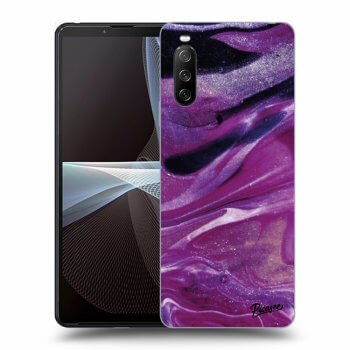 Husă pentru Sony Xperia 10 III - Purple glitter