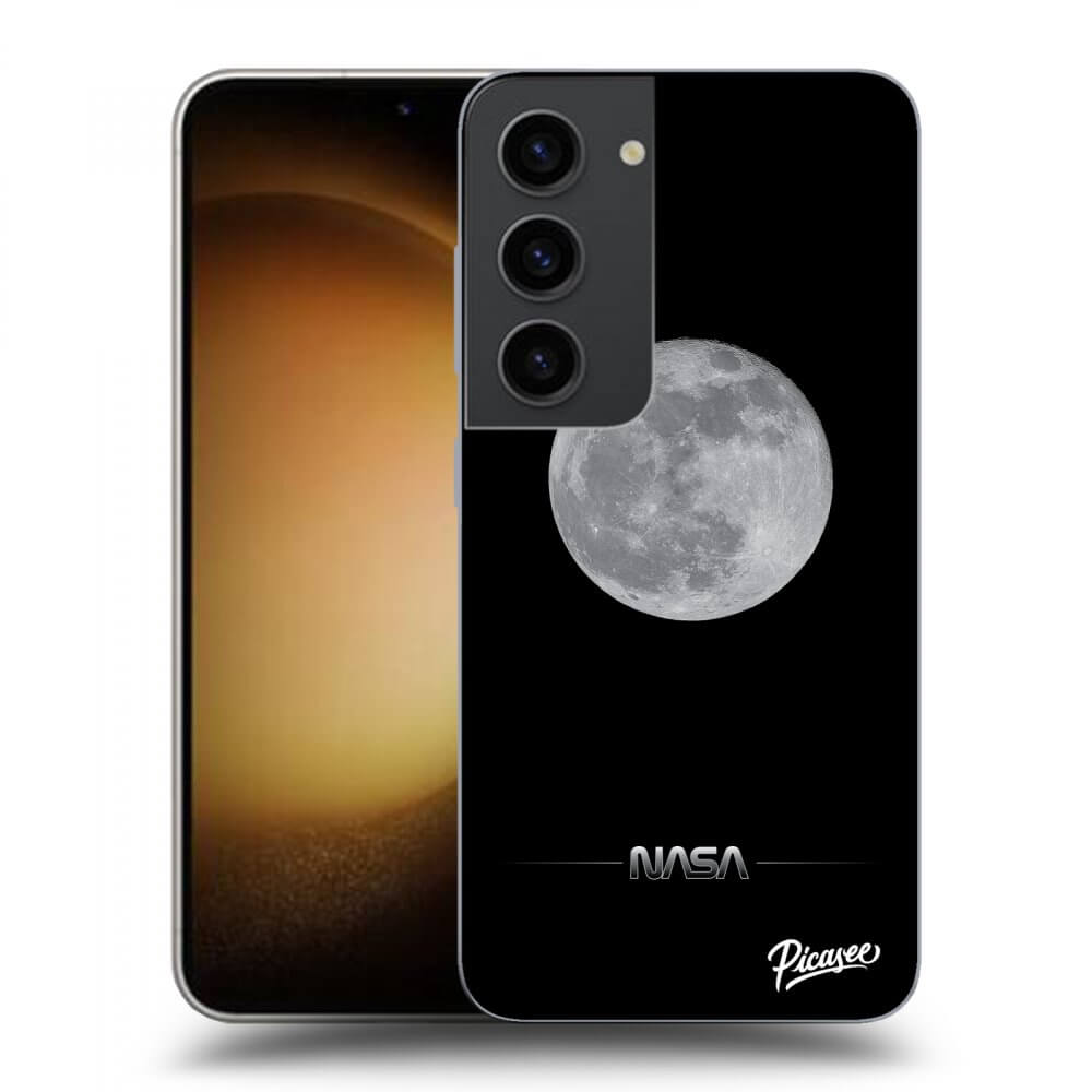 Picasee husă neagră din silicon pentru Samsung Galaxy S23 5G - Moon Minimal