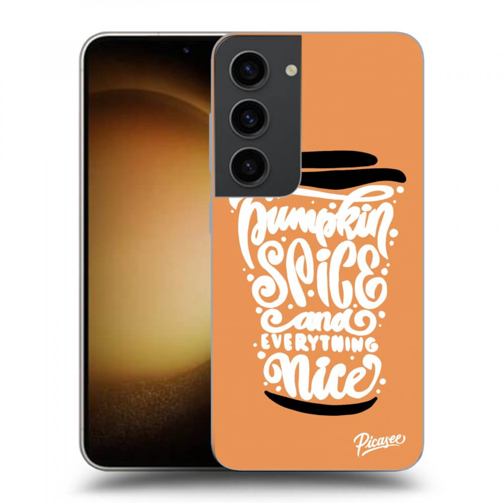 Picasee husă transparentă din silicon pentru Samsung Galaxy S23 5G - Pumpkin coffee