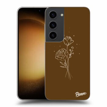 Picasee ULTIMATE CASE PowerShare pentru Samsung Galaxy S23 5G - Brown flowers